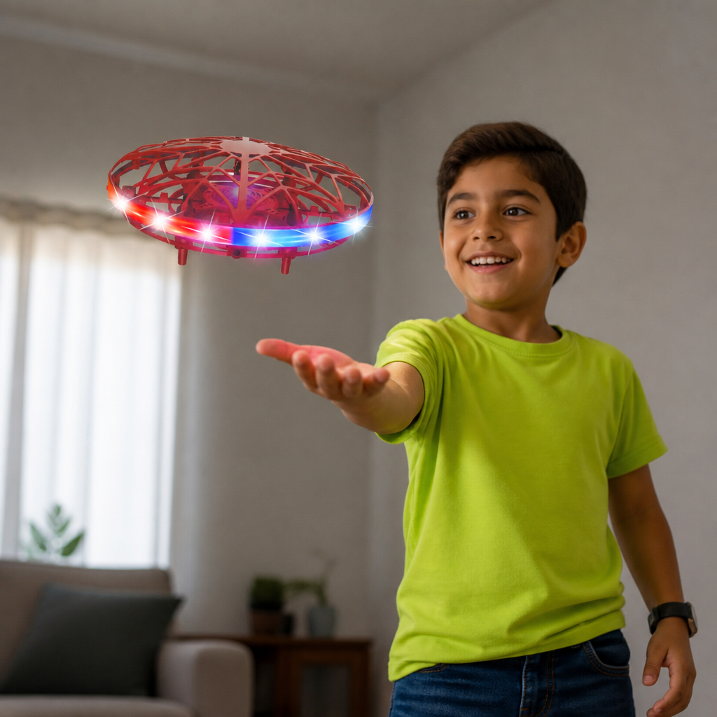 Dron OVNI Volador LED Controlado Por Movimiento