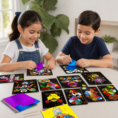 Set De Manualidades DIY De Arte Con Láminas Para Niños