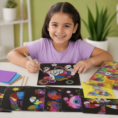 Set De Manualidades DIY De Arte Con Láminas Para Niños