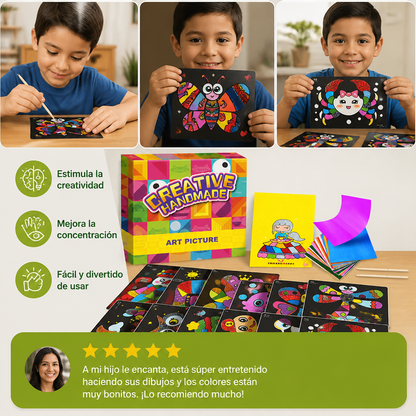 Set De Manualidades DIY De Arte Con Láminas Para Niños