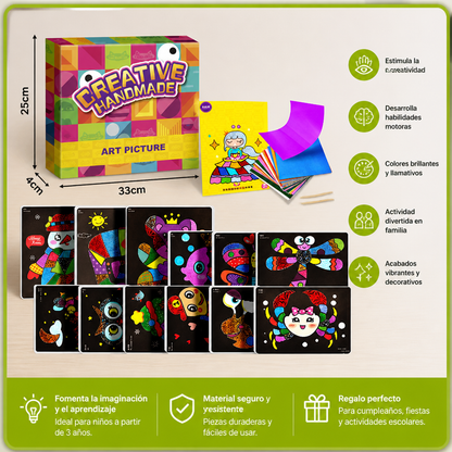 Set De Manualidades DIY De Arte Con Láminas Para Niños