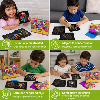 Set De Manualidades DIY De Arte Con Láminas Para Niños