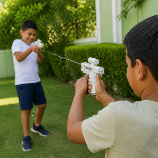 Pistola de Agua de Broma de Doble Cara para Niños – Mini Juguete de Diversión con Agua