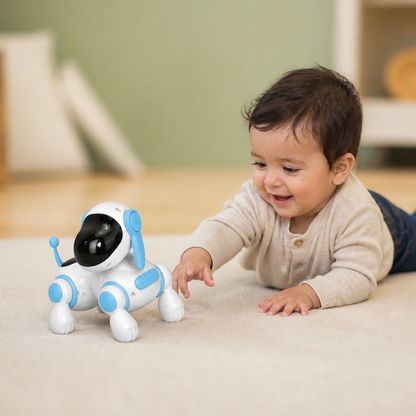 Juguete de Perro Robot Eléctrico con Movimiento, Sonidos y Luces LED