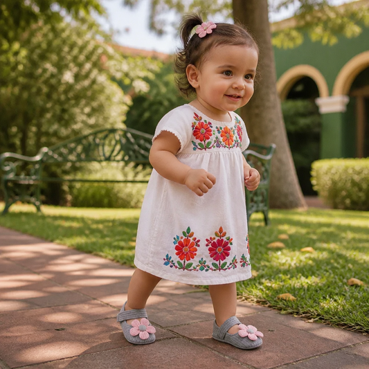 Zapatos de Verano para Bebé con Suela Suave y Diseño Floral