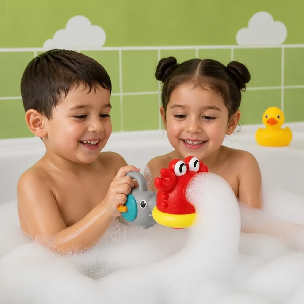Juguete de Baño de Burbujas para Niños – Máquina Automática de Espuma para Diversión en el Agua y la Hora del Baño