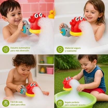 Juguete de Baño de Burbujas para Niños – Máquina Automática de Espuma para Diversión en el Agua y la Hora del Baño