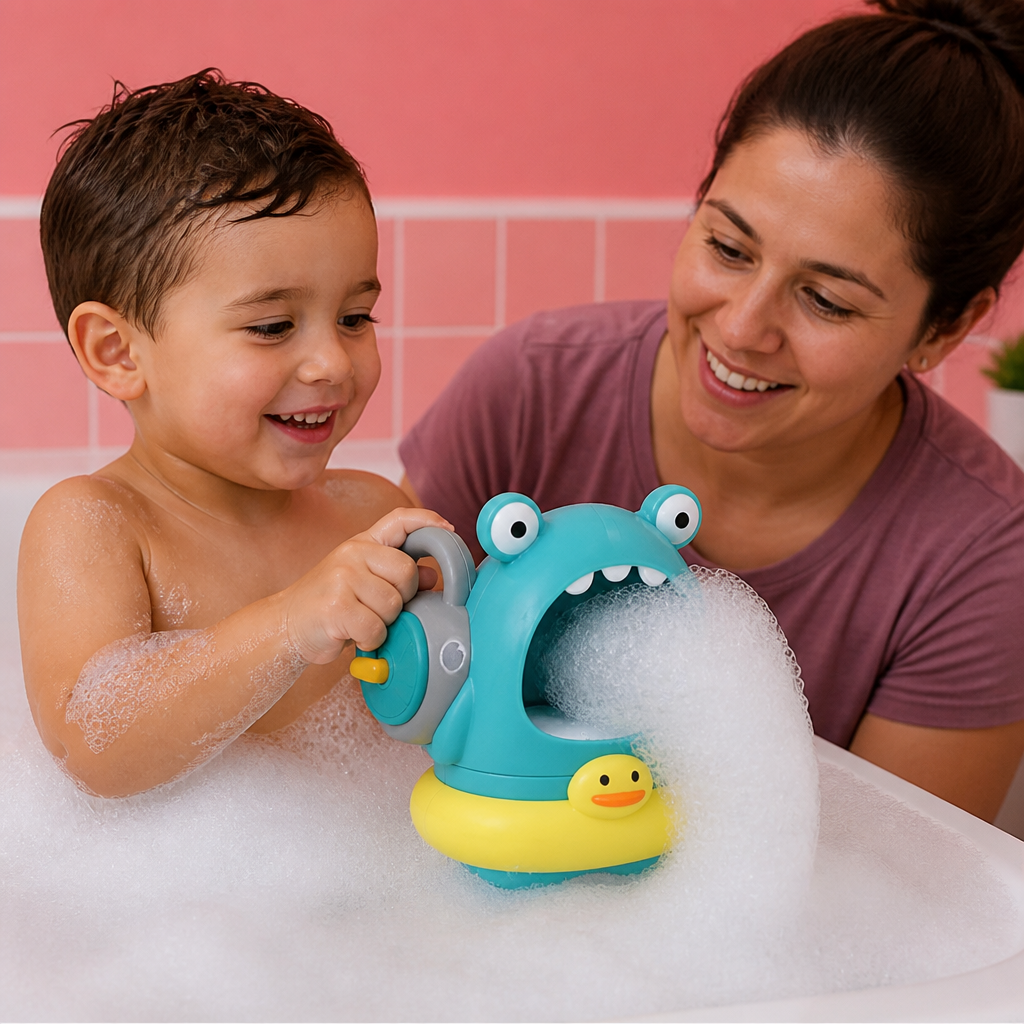 Juguete de Baño de Burbujas para Niños – Máquina Automática de Espuma para Diversión en el Agua y la Hora del Baño