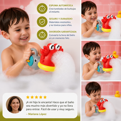 Juguete de Baño de Burbujas para Niños – Máquina Automática de Espuma para Diversión en el Agua y la Hora del Baño