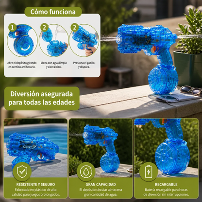 Pistola de Agua Eléctrica Espacial con Depósito Circular
