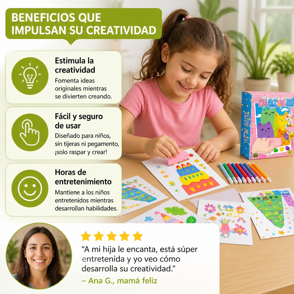 Set De Pintura Creativa De Colores Del Arcoíris Con Efecto De Difuminado