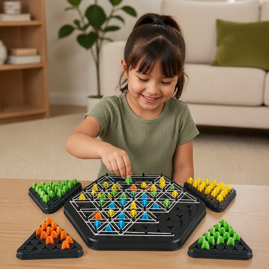 Juego Familiar De Ajedrez Con Bandas Elásticas En Forma De Triángulo