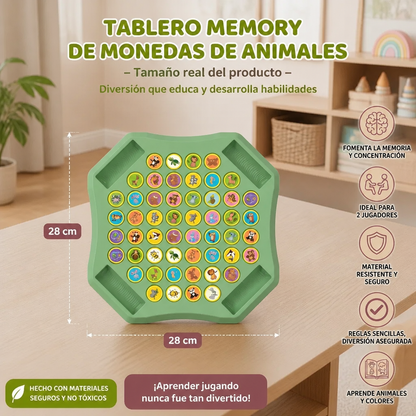 Juego De Memoria Con Monedas De Animales Para Toda La Familia