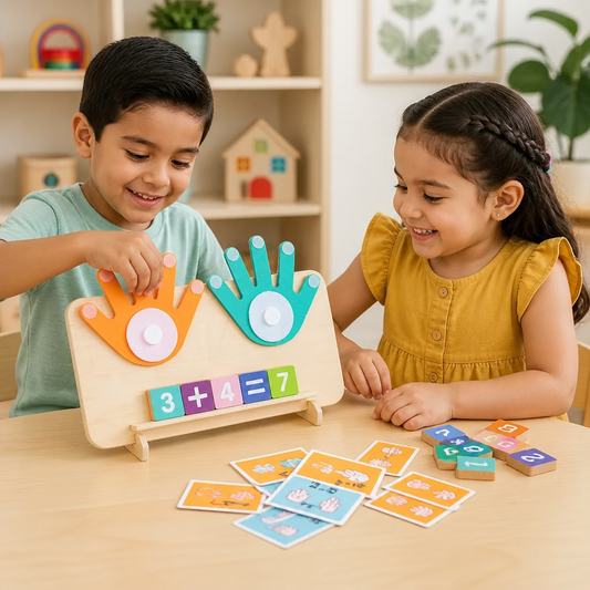 Juguete Montessori de Aprendizaje de Números – Tablero de Madera para Trazar con los Dedos para Niños
