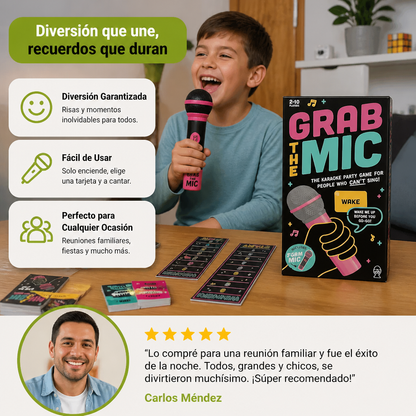 Juego de Karaoke con Micrófono – Divertido Juego Familiar para Amigos y Familia