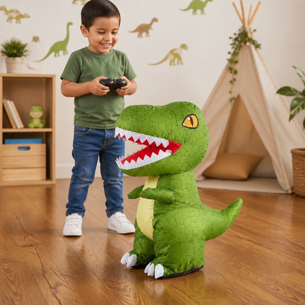 Juguete Inflable de Dinosaurio T-Rex a Control Remoto