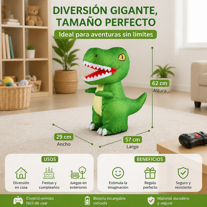 Juguete Inflable de Dinosaurio T-Rex a Control Remoto