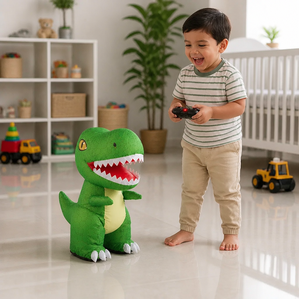 Juguete Inflable de Dinosaurio T-Rex a Control Remoto
