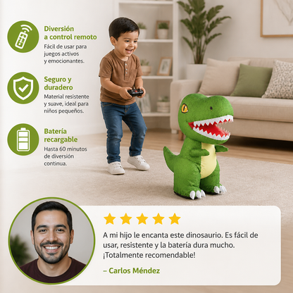 Juguete Inflable de Dinosaurio T-Rex a Control Remoto