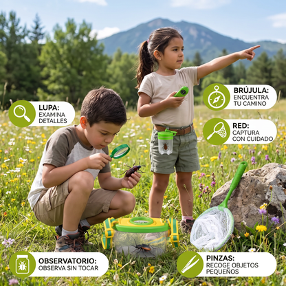 Set de observación de insectos al aire libre para niños con accesorios