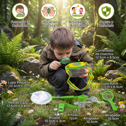 Set de observación de insectos al aire libre para niños con accesorios