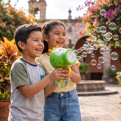 Máquina automática de burbujas adorable – Generador eléctrico de burbujas para niños