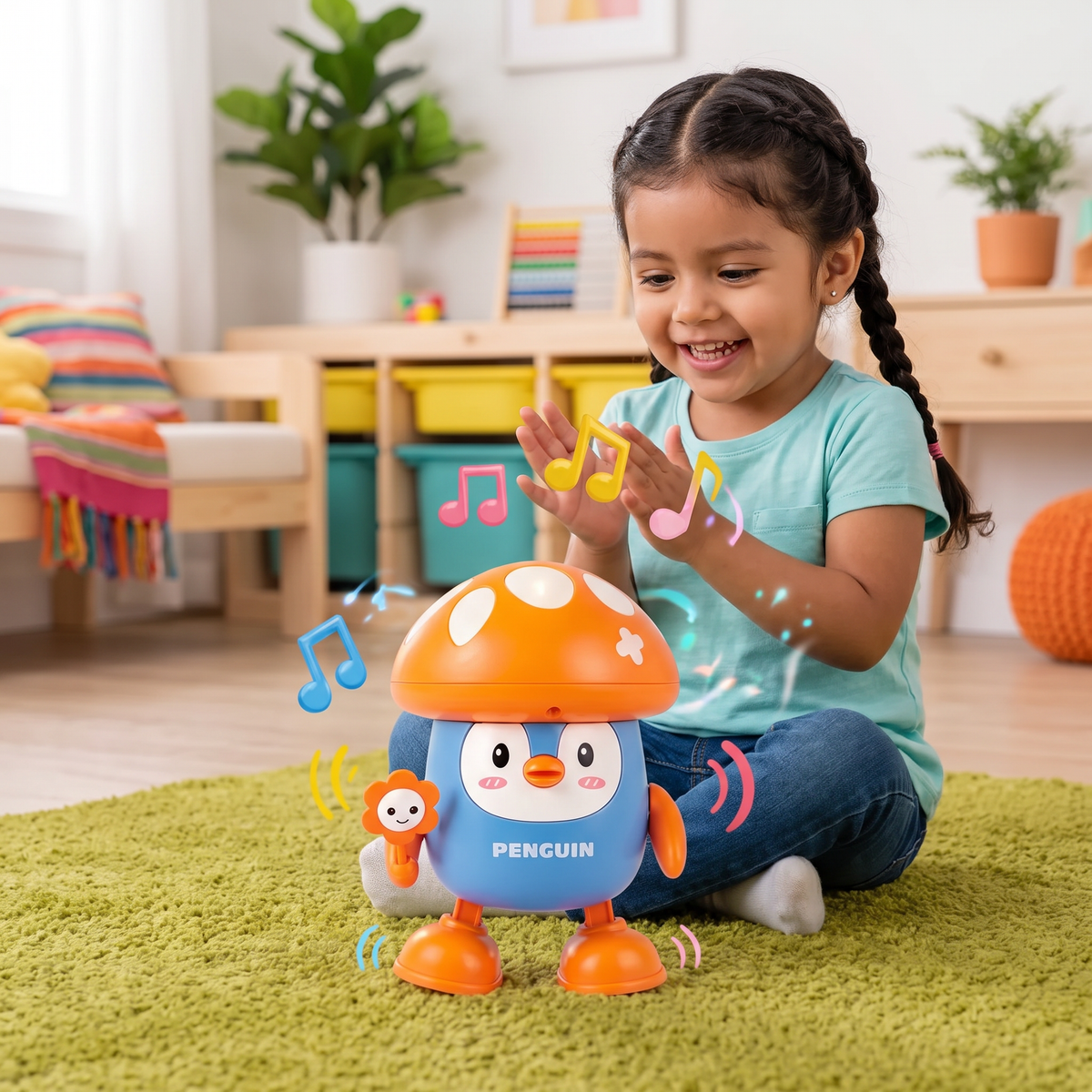 Juguete interactivo de pingüino parlante y bailarín con música