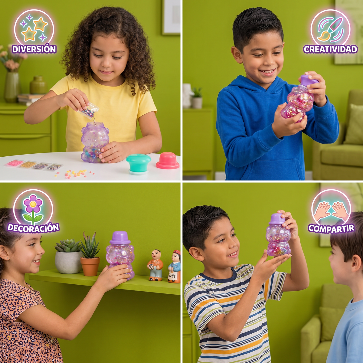 Set de manualidades DIY para crear Squishys creativos como alivio del estrés