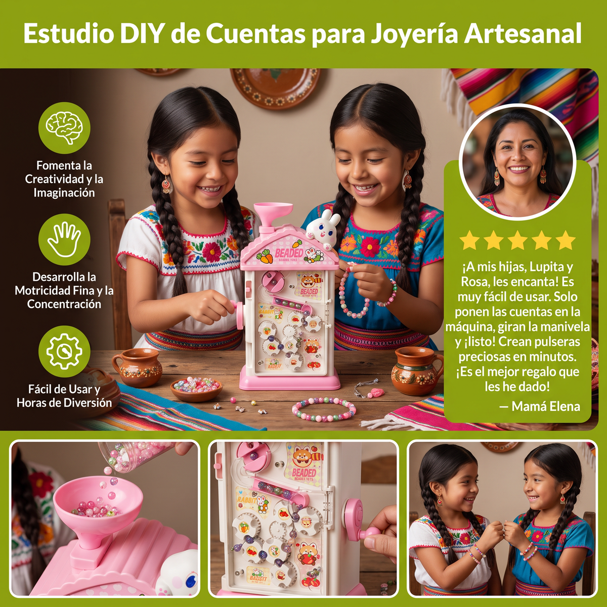 Estudio DIY de cuentas para crear joyería artesanal
