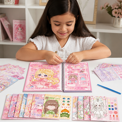 Libro De Pegatinas De Vestir Princesas – Diversión Creativa Con Stickers Para Niños