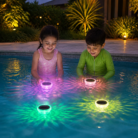 Luz LED solar flotante con control remoto