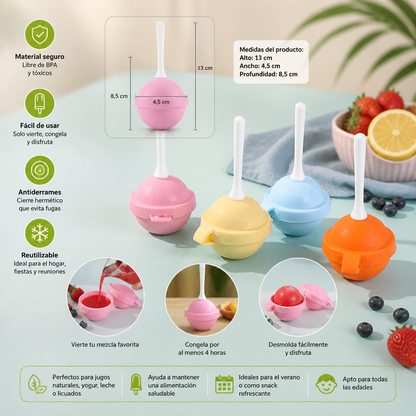 Moldes para paletas heladas – paquete de cuatro piezas