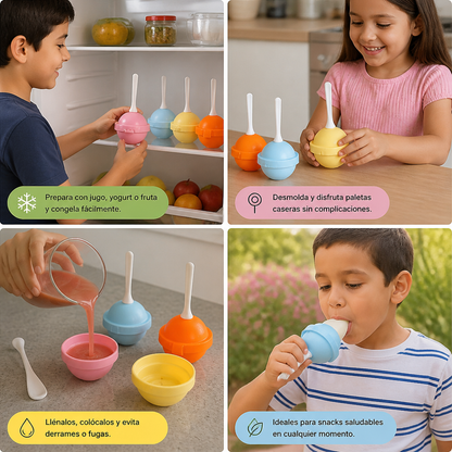 Moldes para paletas heladas – paquete de cuatro piezas