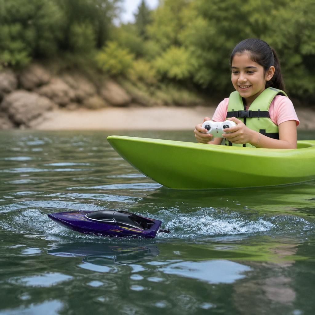 Lancha eléctrica de carreras para disfrutar de diversión rápida en el agua durante el verano