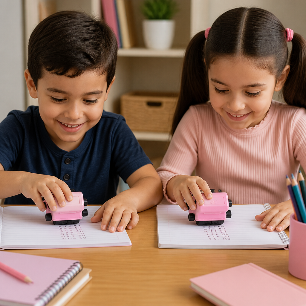 Sello Rodillo de Matemáticas 4 en 1 – Práctica de Suma, Resta, Multiplicación y División