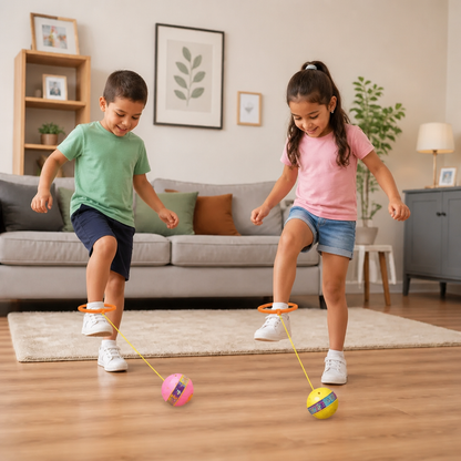 Juguete interactivo de pelota giratoria para el tobillo para niños
