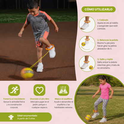 Juguete interactivo de pelota giratoria para el tobillo para niños
