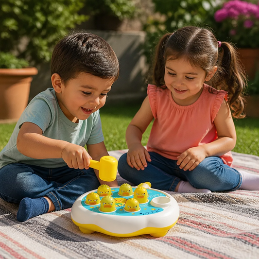 Juego infantil de martillo con animales emergentes