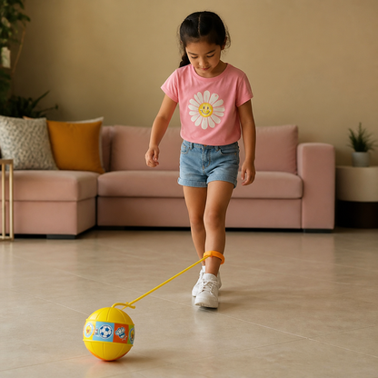 Juguete interactivo de pelota giratoria para el tobillo para niños