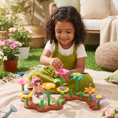 Juego de Jardín de Flores para Insertar Piezas para Niños – Juguete Creativo de Plantación y Aprendizaje para Pequeños Jardineros y Jardineras