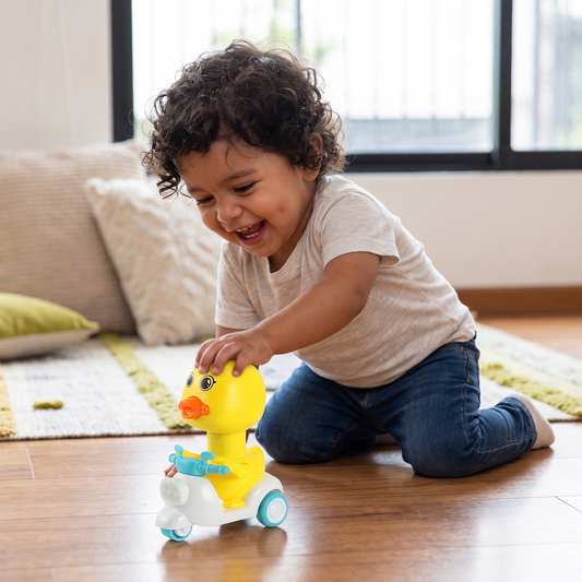 Juguete Rodante de Pato Amarillo – Presiona y Avanza para Niños Pequeños