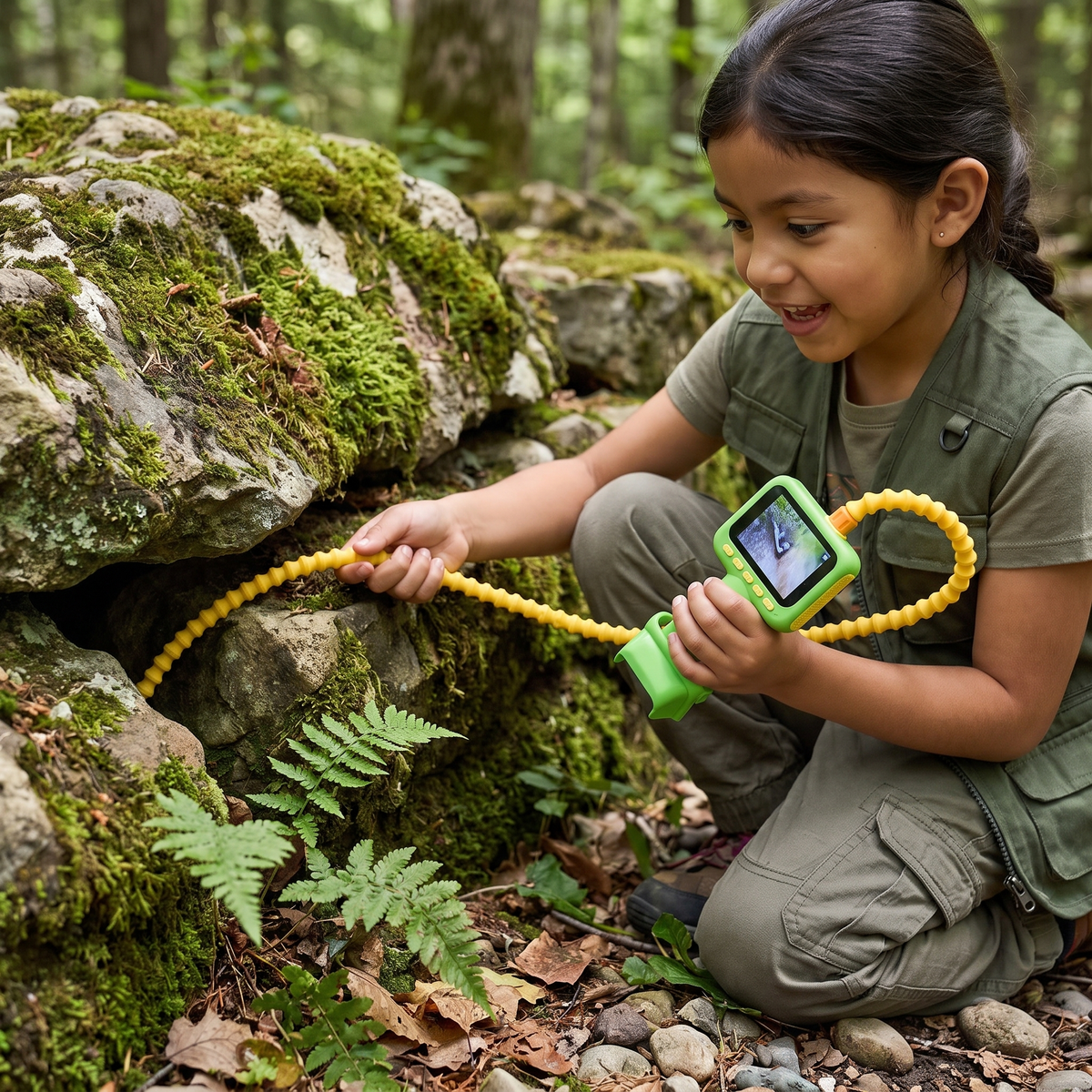 Cámara Exploradora Infantil – Juguete de Exploración Submarina y de la Naturaleza con Luz y Pantalla