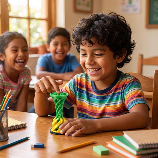 Juguete Fidget Espiral 3D – Juguete Antiestrés Giratorio para Escritorio