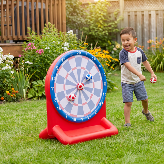 Juego de tiro al blanco inflable con dardos de agua – Juego de lanzamiento al aire libre para el jardín