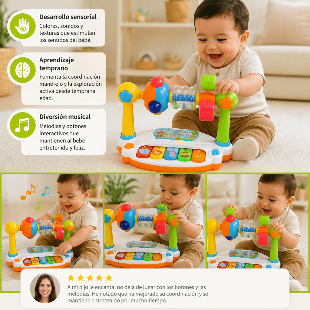 Juguete Musical Educativo 5 en 1 para Bebés