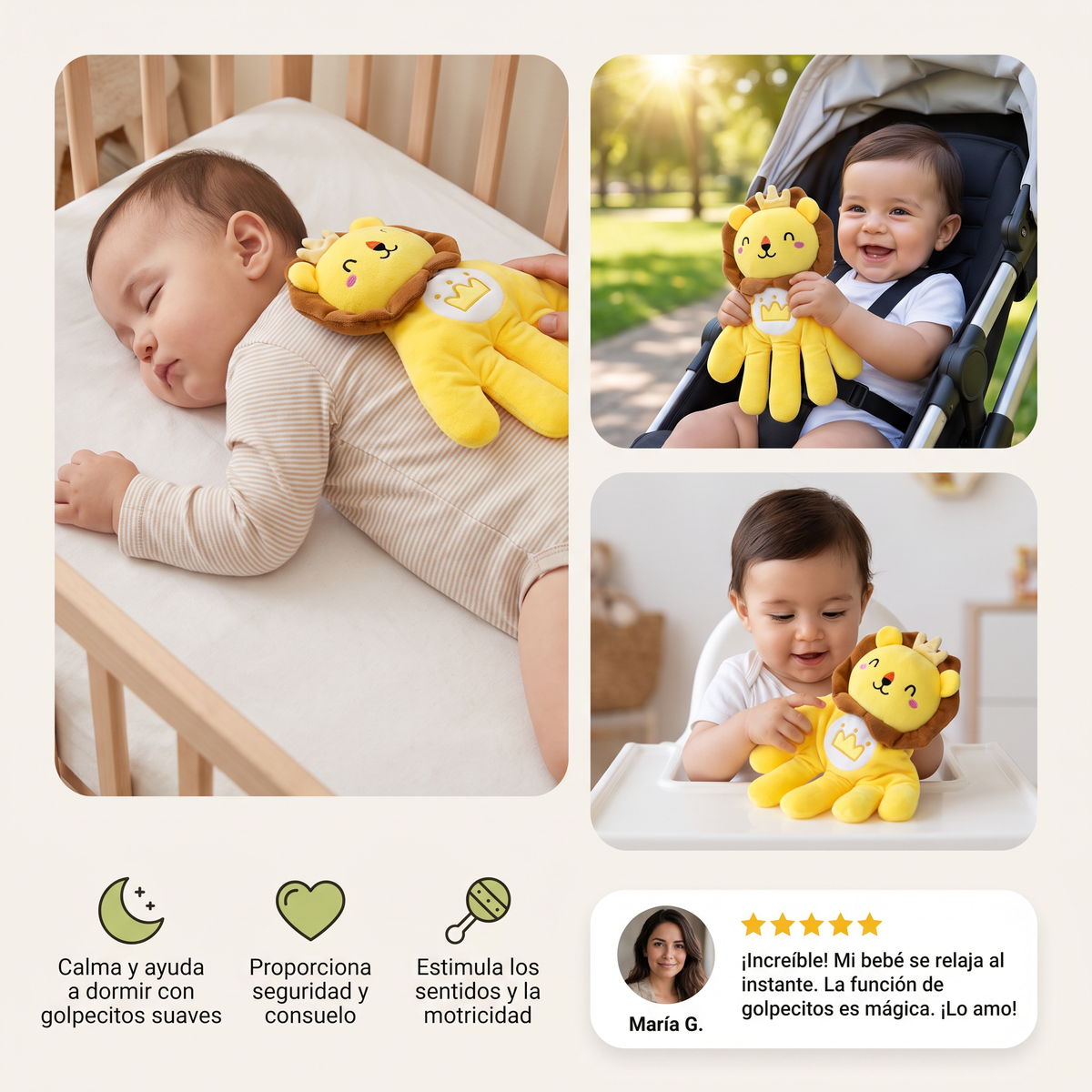 Peluche Calmante con Golpecitos para Bebés