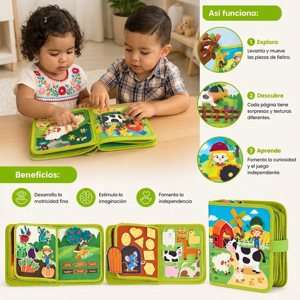 Libro Educativo Montessori de Historias de la Granja