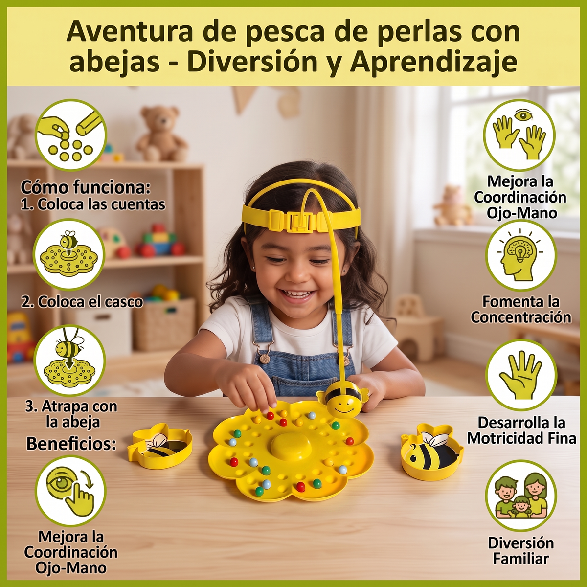 Aventura de pesca de perlas con abejas