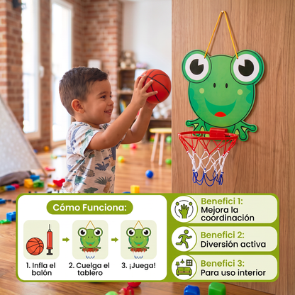 Set de baloncesto infantil con lindos animales