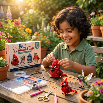 Set de Manualidades de Animales con Cuentas 3D – Kit DIY de Mini Arte con Cuentas para Principiantes